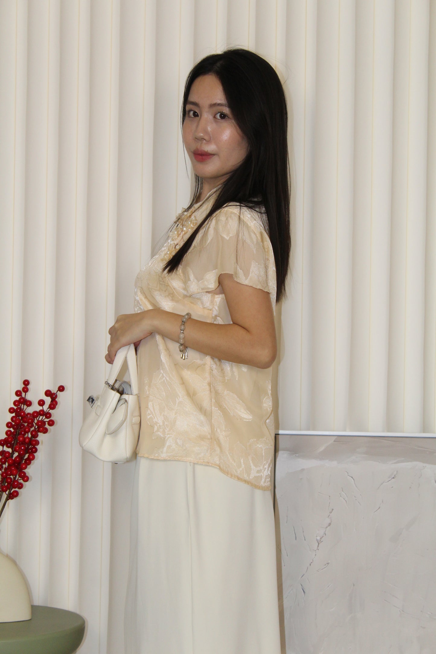 Charlie Blouse Top (Orange)