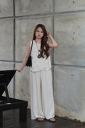Shermaine Linen Elastic Pants (Cream)