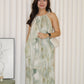 Giovanna Halter Midi Dress (Green)