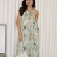 Giovanna Halter Midi Dress (Green)