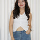 Anna Knit Vest Top (White)