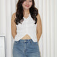 Anna Knit Vest Top (White)