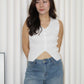 Anna Knit Vest Top (White)