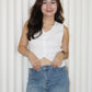 Anna Knit Vest Top (White)