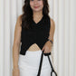 Anna Knit Vest Top (White)