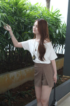 Barriss Slit High Waisted Skirt (Khaki)