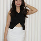 Anna Knit Vest Top (White)