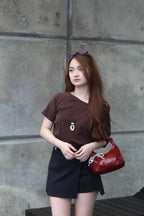 Karina Off Shoulder Cotton Top (White)