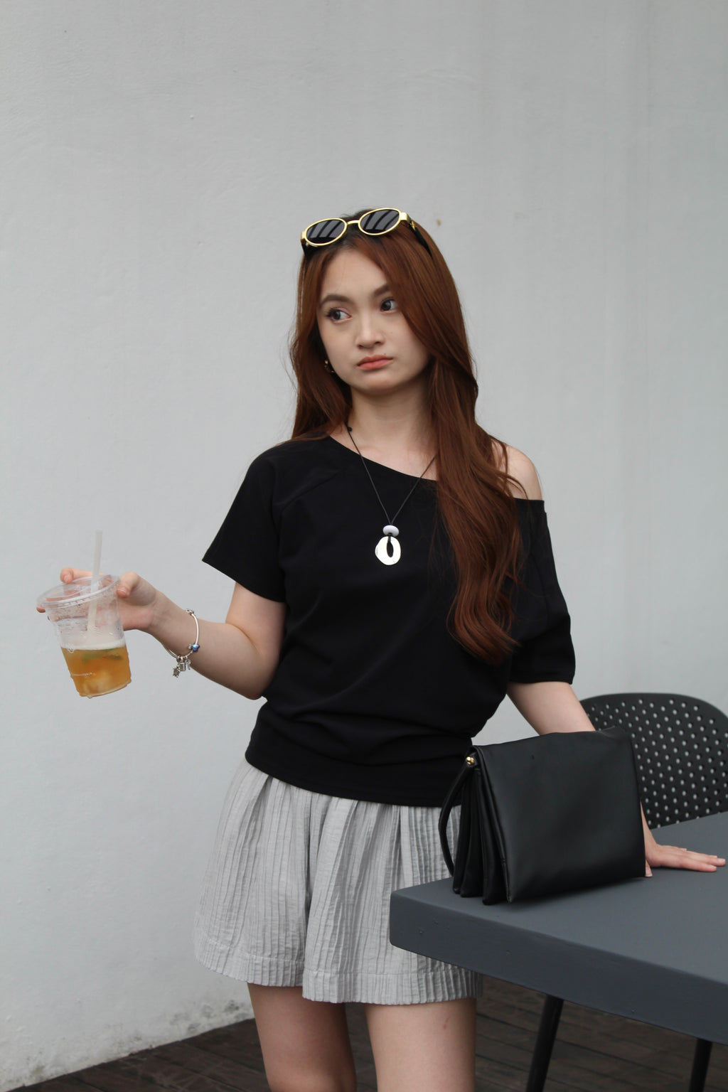 Karina Off Shoulder Cotton Top (White)