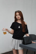 Karina Off Shoulder Cotton Top (White)