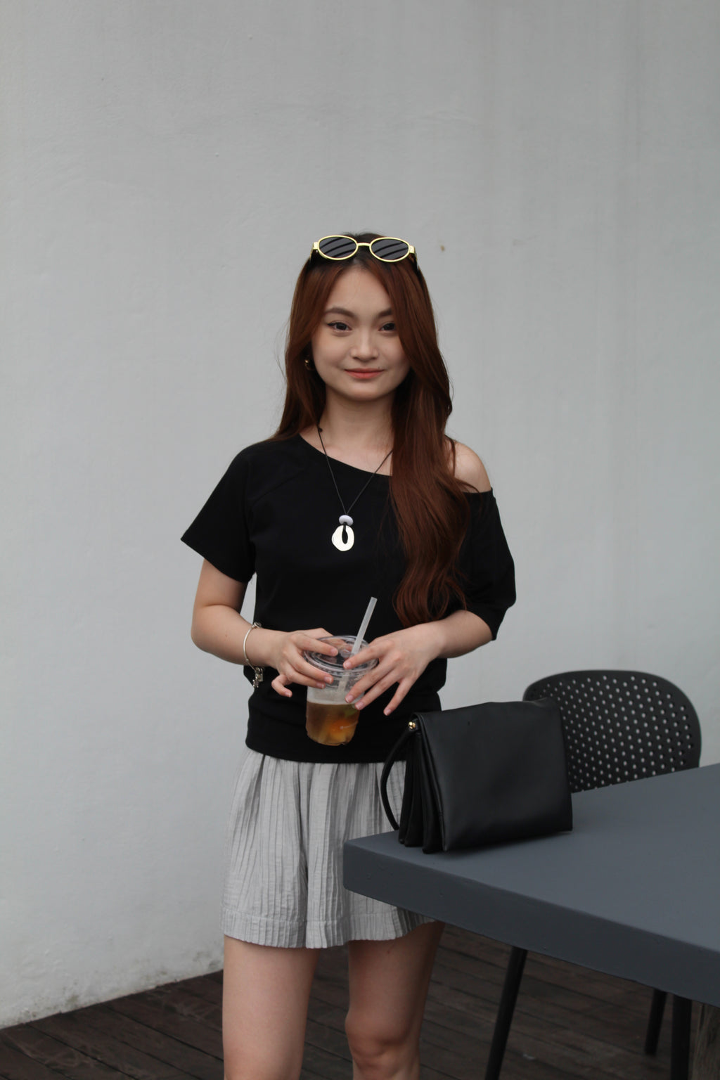 Karina Off Shoulder Cotton Top (White)