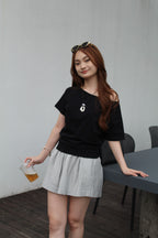 Karina Off Shoulder Cotton Top (White)