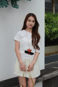 Karina Off Shoulder Cotton Top (White)