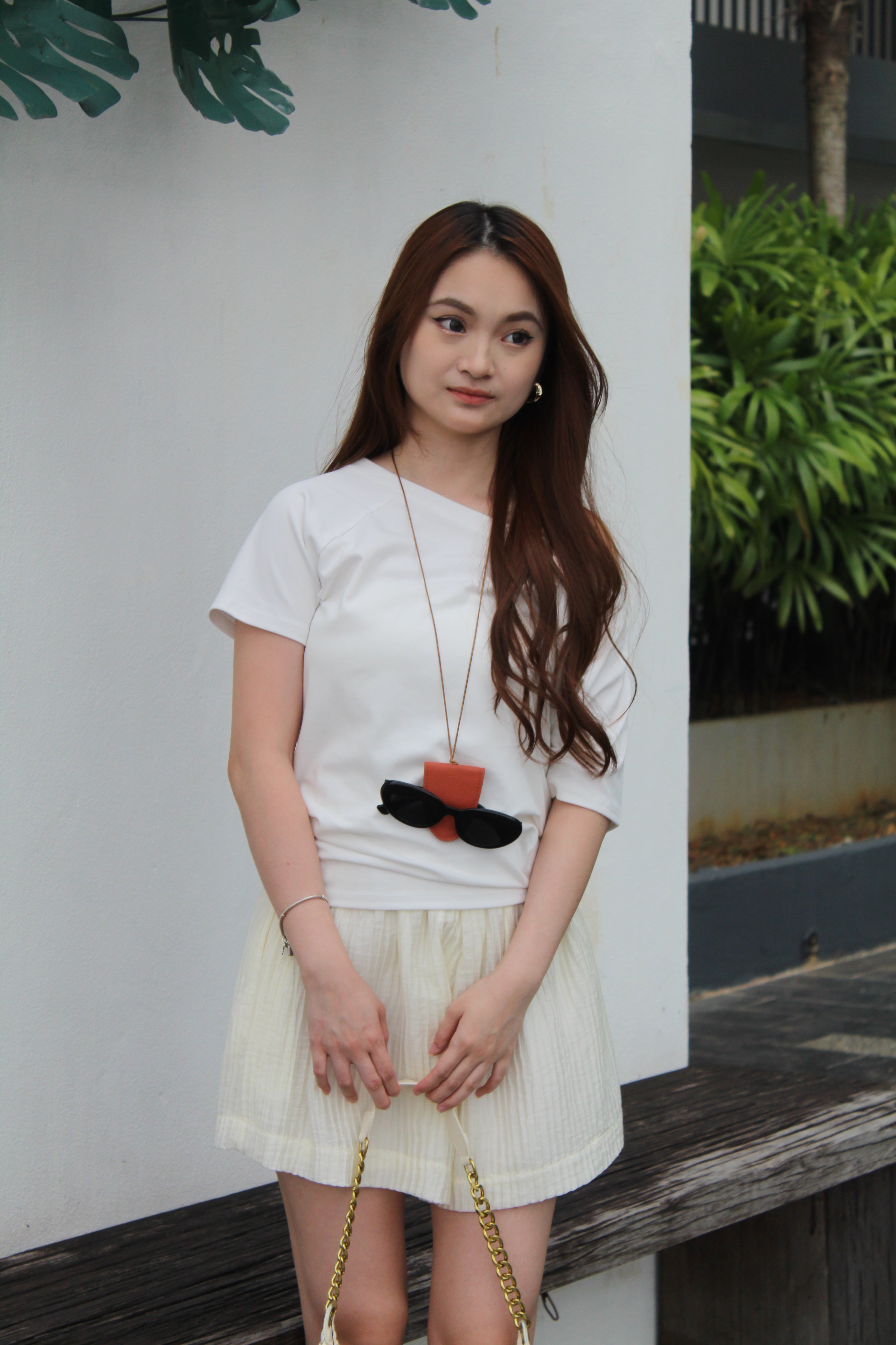 Karina Off Shoulder Cotton Top (White)