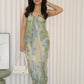 Madeleine Floral Ruffle Dress (Green)