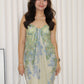 Madeleine Floral Ruffle Dress (Green)