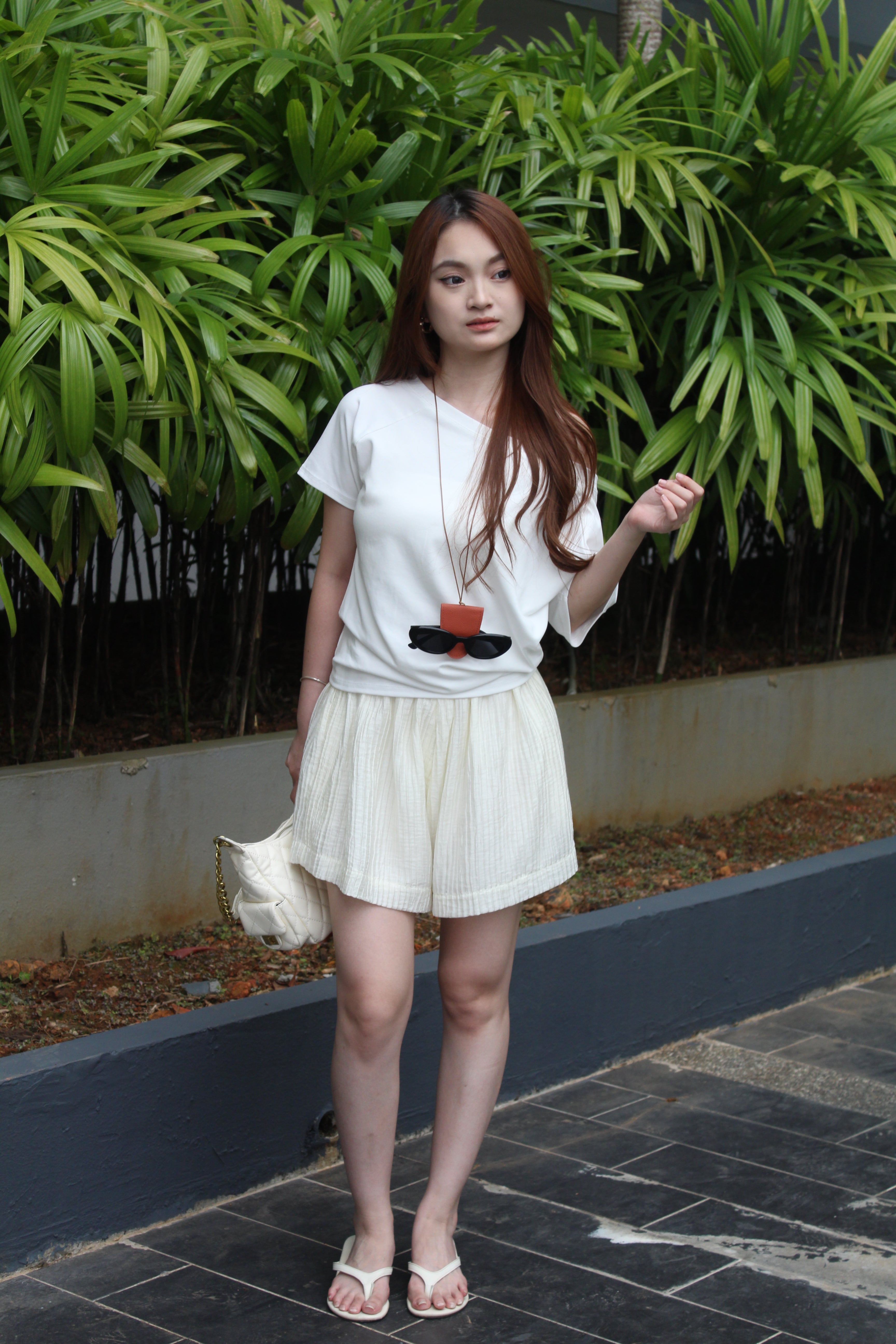 Karina Off Shoulder Cotton Top (White)