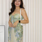 Madeleine Floral Ruffle Dress (Green)