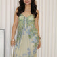 Madeleine Floral Ruffle Dress (Green)