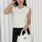 Elisha Vest Knit Top (Cream)