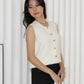 Elisha Vest Knit Top (Cream)