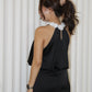 Yuna Satin Midi Skirt (Black)