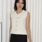 Elisha Vest Knit Top (Cream)