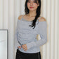 Felicia Lace Long Sleeve Top (Khaki)
