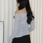 Felicia Lace Long Sleeve Top (Khaki)