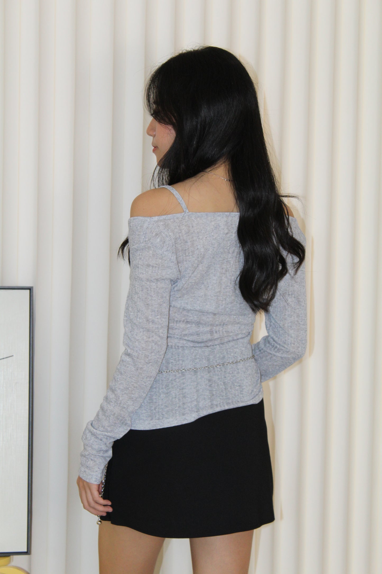 Felicia Lace Long Sleeve Top (Khaki)