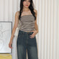 Sheena Stripes Tube Top (Brown)