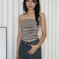 Sheena Stripes Tube Top (Brown)