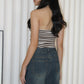 Sheena Stripes Tube Top (Brown)