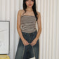 Sheena Stripes Tube Top (Brown)