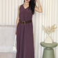 Sammy V-Neck Maxi Dress (Purple)
