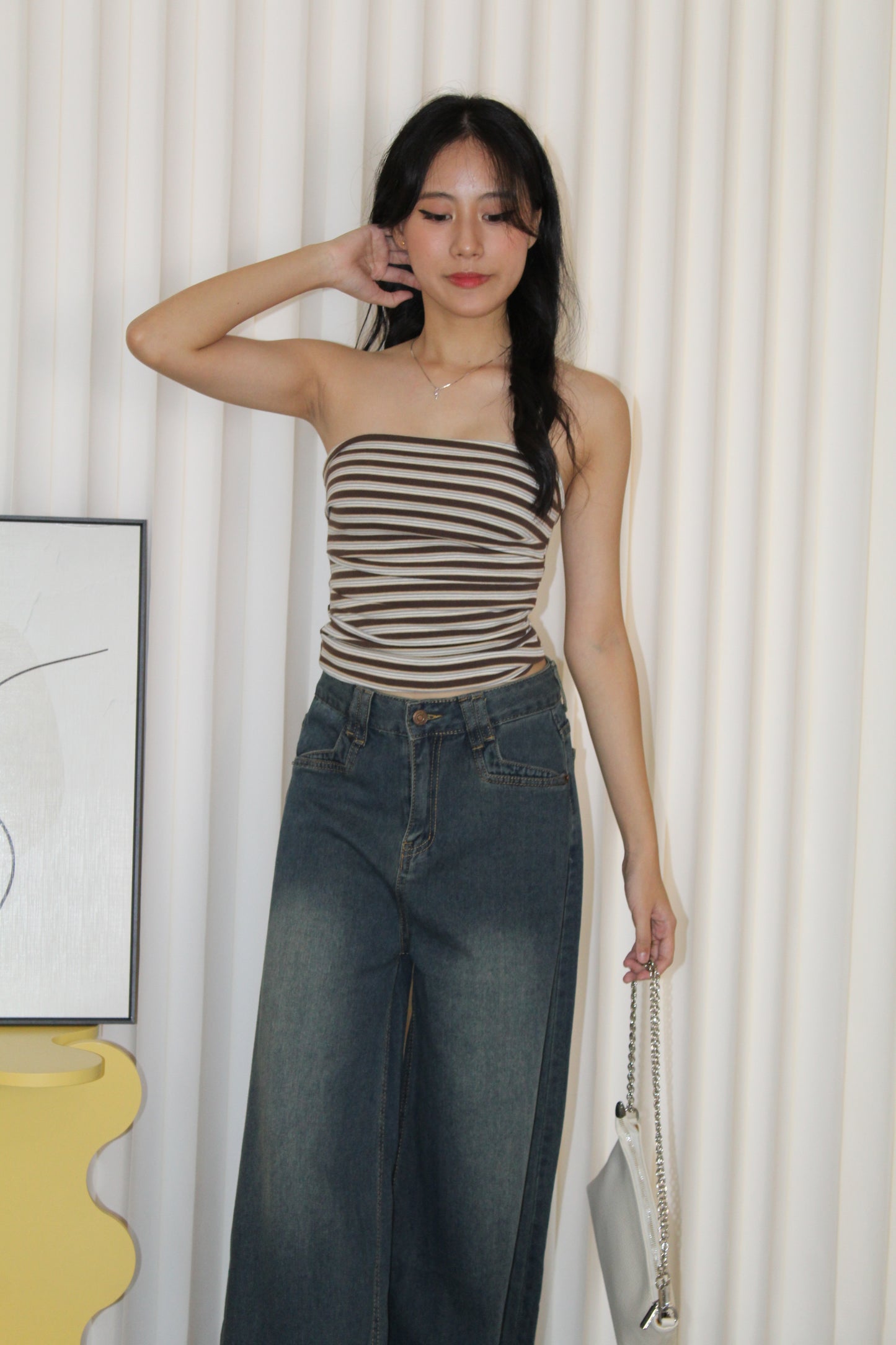 Timothea Wide Leg Denim Pants