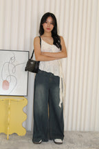 Evangeline Ruffle Cami Top (Cream)