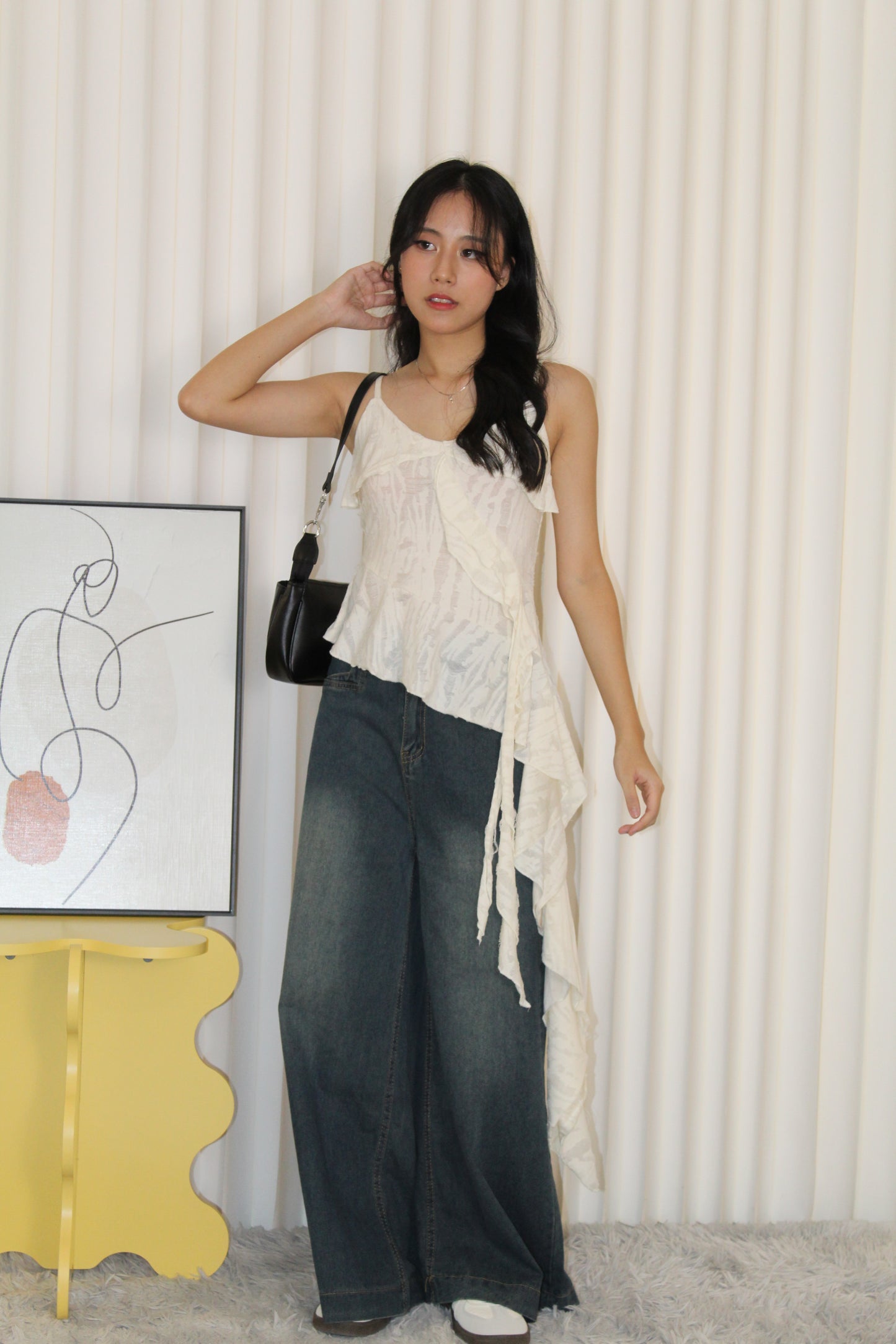 Timothea Wide Leg Denim Pants