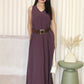 Sammy V-Neck Maxi Dress (Purple)