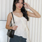 Evangeline Ruffle Cami Top (Cream)