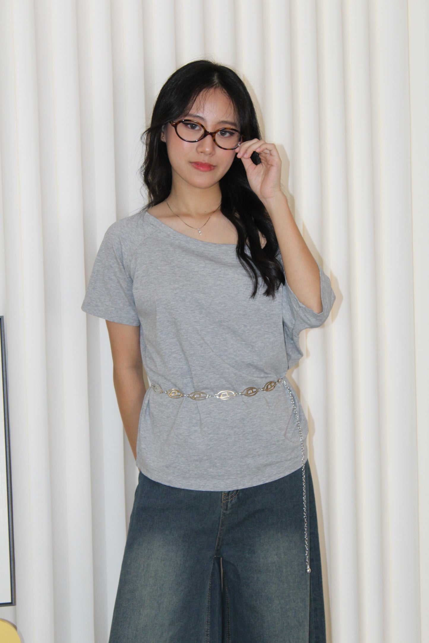 Karen Oversize Off Shoulder Top (Black)