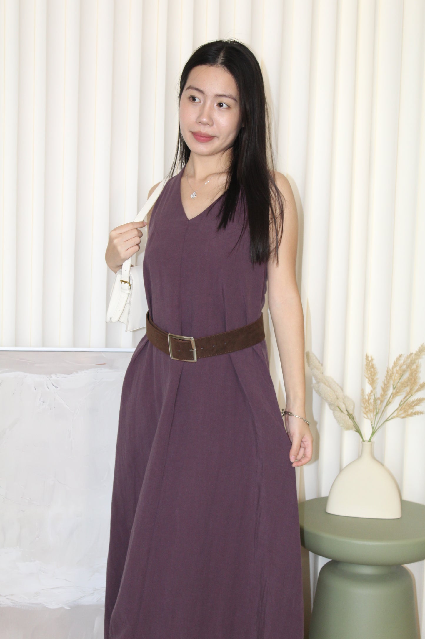 Sammy V-Neck Maxi Dress (Purple)