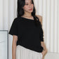 Karen Oversize Off Shoulder Top (Black)