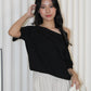 Karen Oversize Off Shoulder Top (Black)