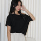 Karen Oversize Off Shoulder Top (Black)