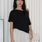 Karen Oversize Off Shoulder Top (Black)
