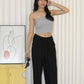 Oliver Linen Pleated Pants (Blue)