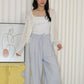 Oliver Linen Pleated Pants (Blue)