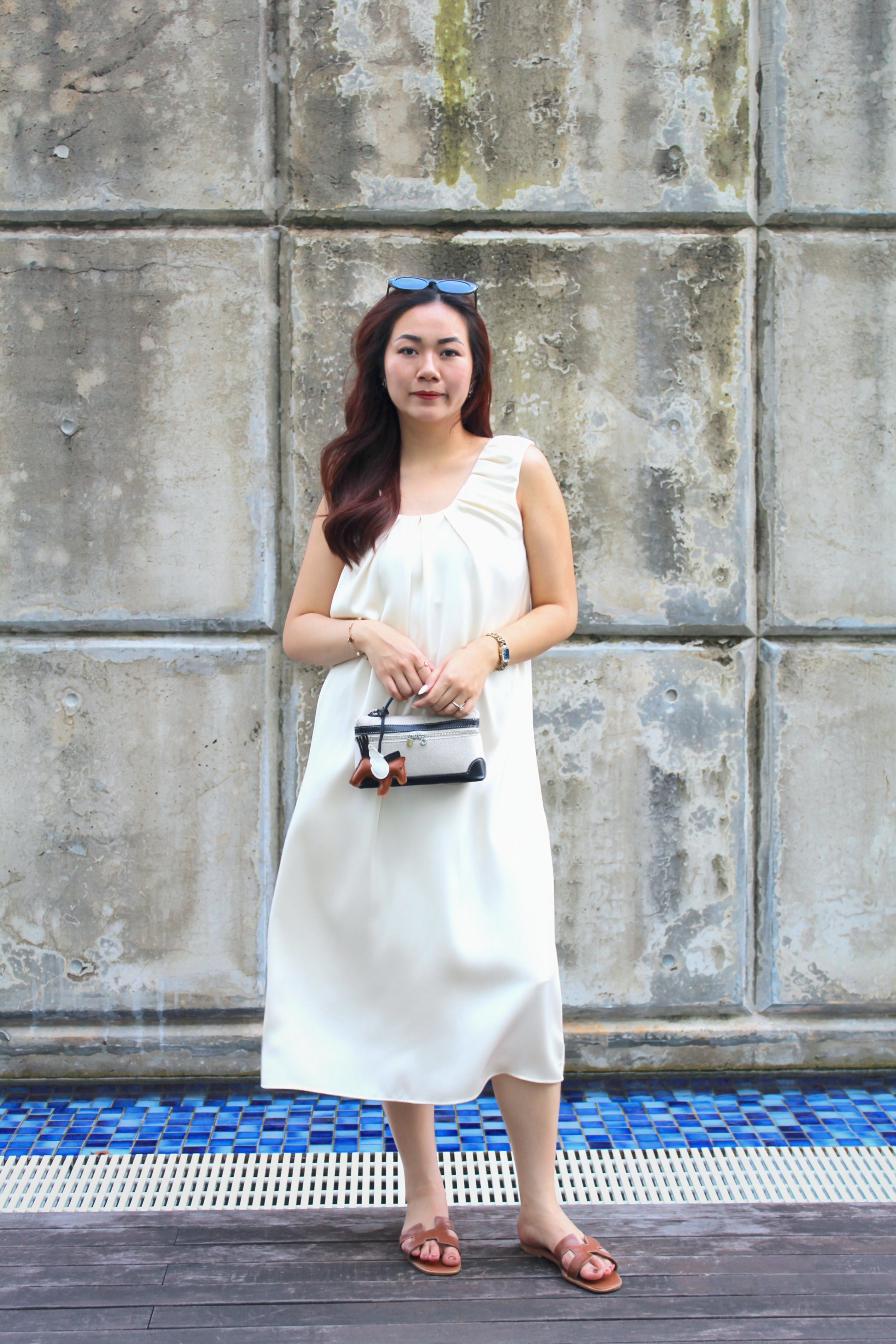Georgie Satin Midaxi Dress (Cream)