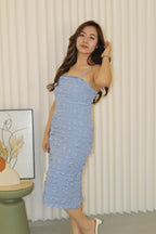 Ashley Puffy Midi Dress (White)